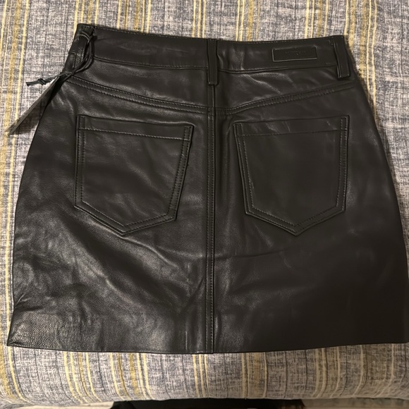 “LEATHER MINI SKIRT” - Picture 2 of 4